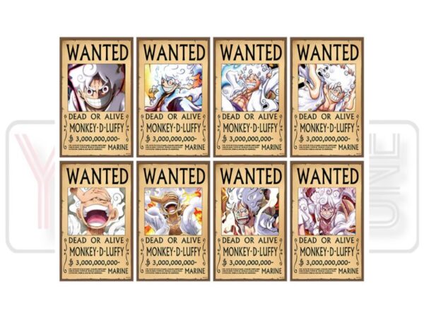 One Piece wanted anime posters