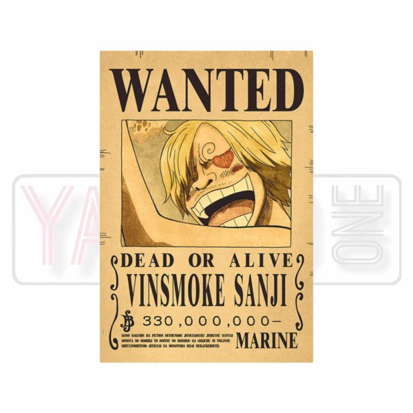One Piece - Vinsmoke Sanji Retro Wanted Anime HD A3 Size Poster
