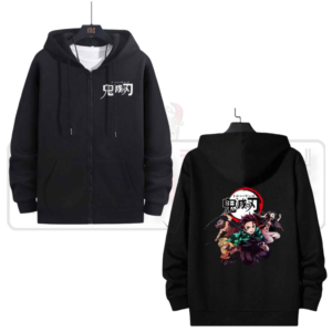 Demon Slayer anime zipper cotton long sleeve hoodies