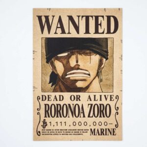 One Piece Zoro Retro Poster
