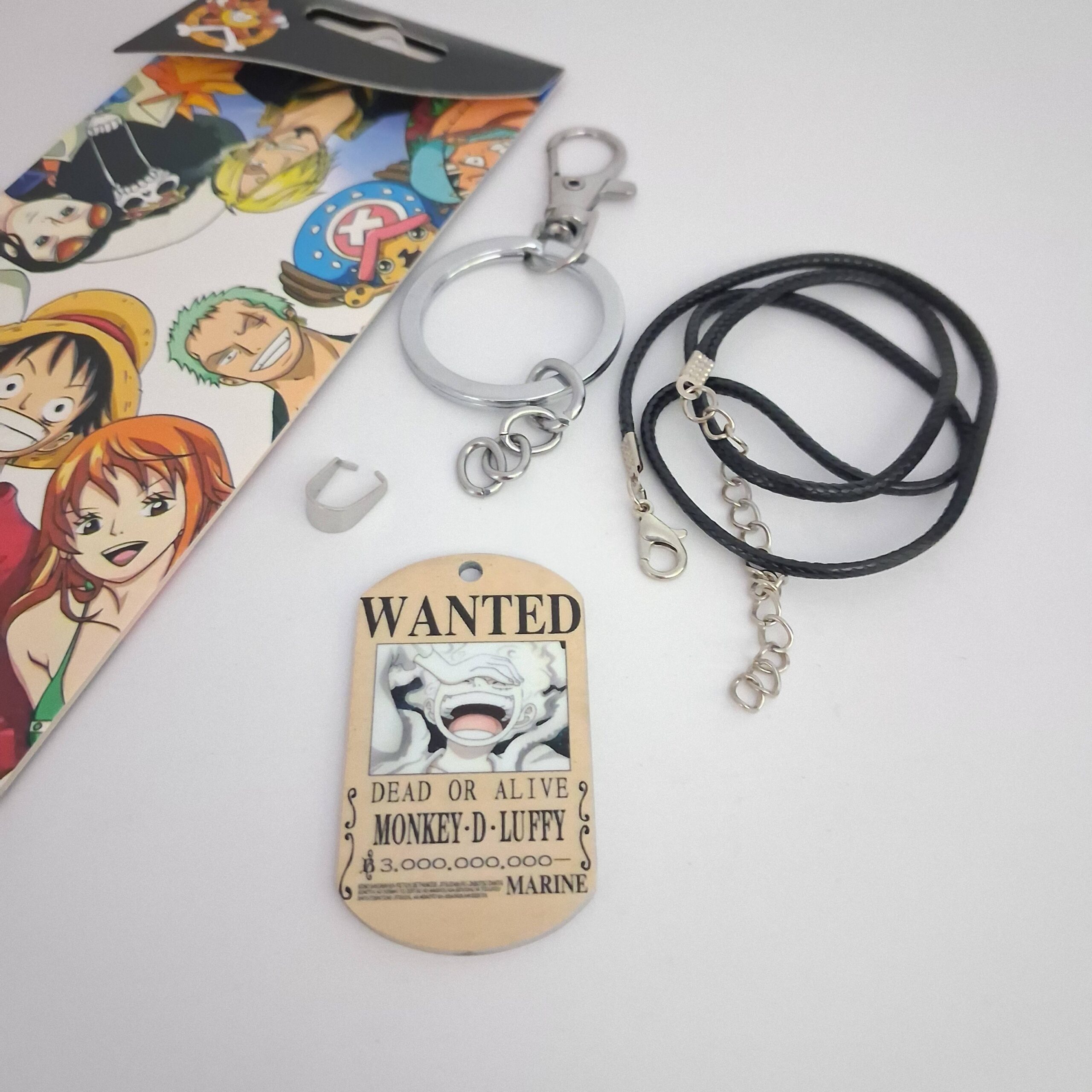 One Piece Metal Dog-Tag Keychain+Necklace (Each)